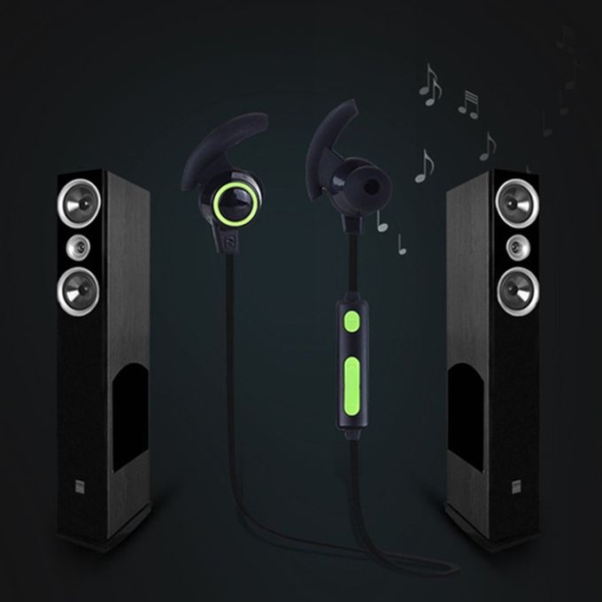 Wireless Sports Transmitter Headset In-ear Stereo Binaural 4.1 Universal-dynamic Green
