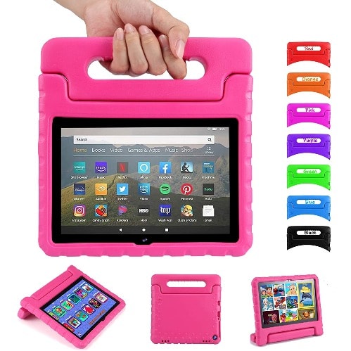 Fire Hd 8 Tablet - 10th Gen With Alexa - 32GB - ROM - 2GB RAM + Pink Flexible Proof Case