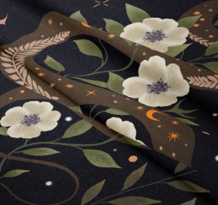 130*150CM Psychedelic Tapestry Moon Phase Change Flower Tapestry Wall Hanging Fabric Hippie Background Wall Cover  Carpet Home Deco
