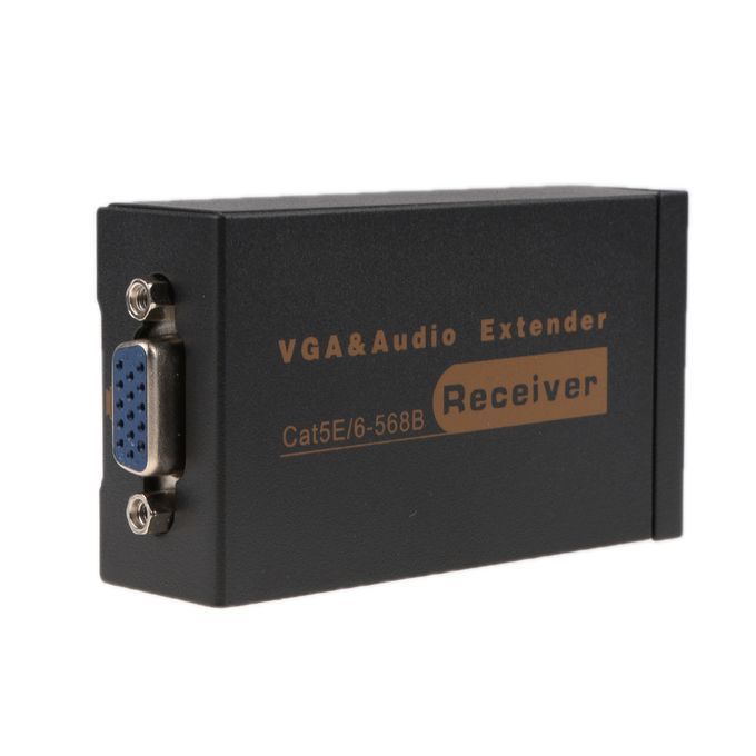 VGA RJ45 CAT5e/6 Extender Sender Receiver HD Adapter Up To 100m 328ft