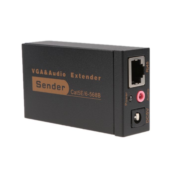 VGA RJ45 CAT5e/6 Extender Sender Receiver HD Adapter Up To 100m 328ft