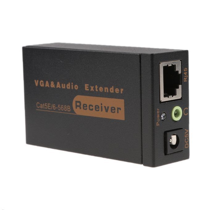 VGA RJ45 CAT5e/6 Extender Sender Receiver HD Adapter Up To 100m 328ft