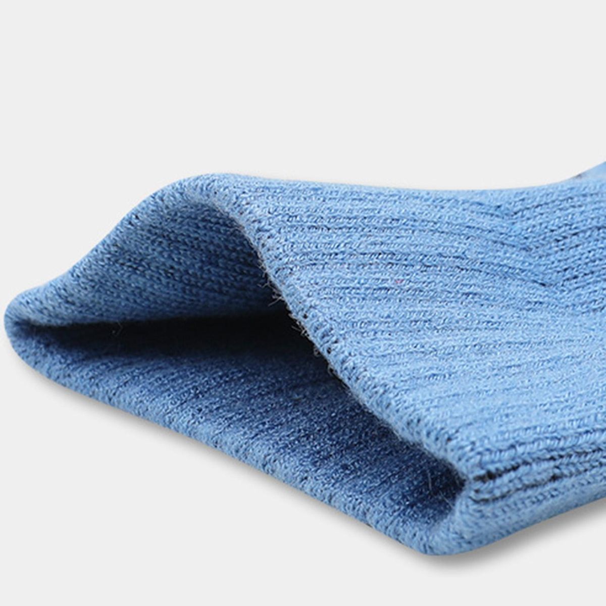 1 Pair Snowboarding Socks Unisex Adults Hiking Ski Stockings Light Blue