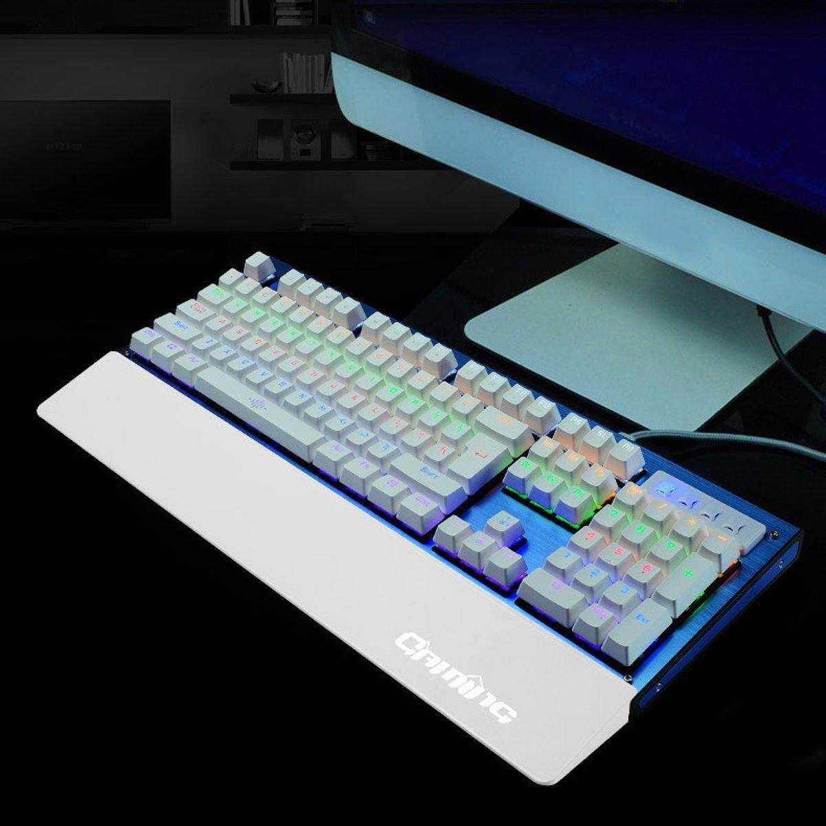 104 Keys Wired K29 LED Backlit Usb Ergonomic Mechanical Gaming Keyboard Gamer Sky Blue