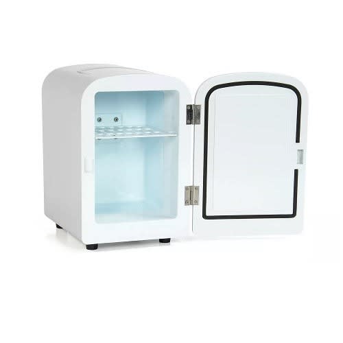 4 Litre Silver Mini Travel Fridge With A Classic, Contemporary Design
