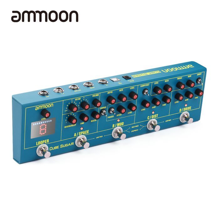 Ammoon CUBE SUGAR Combined Effects Pedal 5 Analog