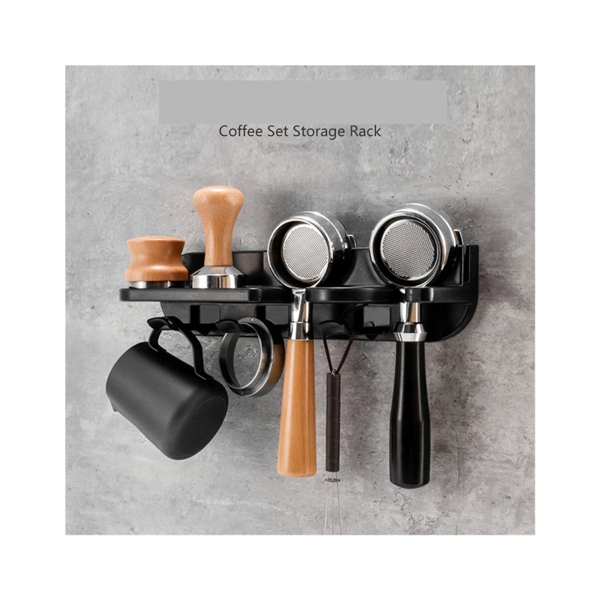 51mm Coffee Set Portafilter Storage Wall Rack Self-Adhesive Wall Mount Espresso Coffee Filter Holder