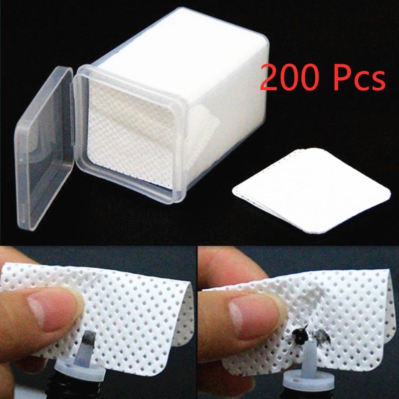 Eyelash Glue Remover Cotton Wipes UV Nail Tips Polish Remover Cleaner Lint-Free Paper Pad Eyelash Make Up Tools 1 Box