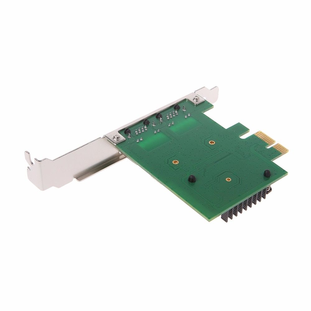 Dual-Port Express PCI-E X1 Gigabit Ethernet Network Card 10/100/1000Mbps Rate LAN Adapter High Quality Au06 19 Dropship