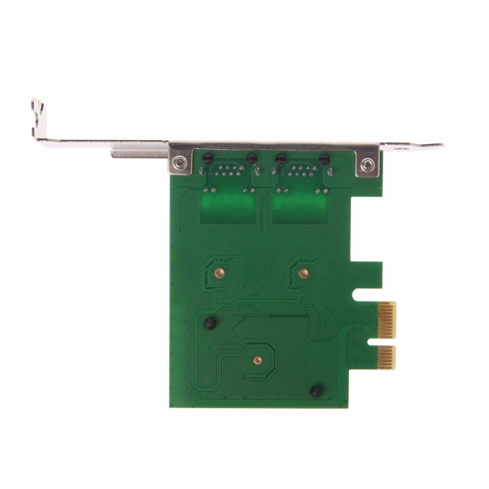 Dual-Port Express PCI-E X1 Gigabit Ethernet Network Card 10/100/1000Mbps Rate LAN Adapter High Quality Au06 19 Dropship
