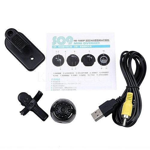 SQ9 Infrared Night Vision Mini HD Camera Video Cam Recorder 720P1080P Motion Detection Camcorder Small Camera With 8GB TF Card &n By HT