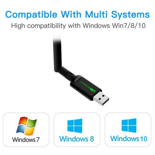 USB WiFi Bluetooth Adapter 600Mbps Dual Band 2.4/5Ghz Wireless External Receiver USB Mini WiFi Dongle Network Card For PC/Laptop AC600 Mini USB