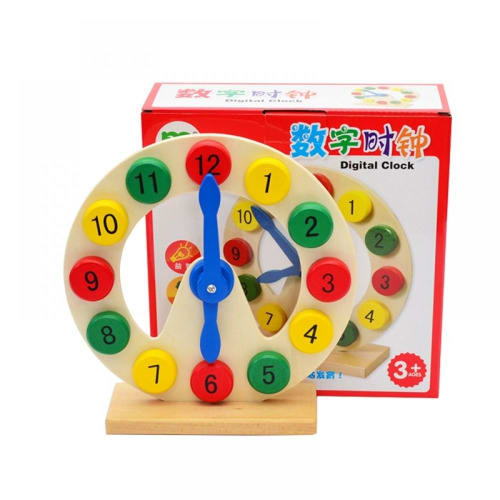 Puzzle Clock Montessori Wooden 3D Puzzles Toys For Children