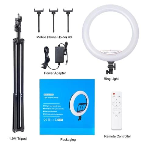 18 Inch Ring Light With 1.9m Tripod Stand