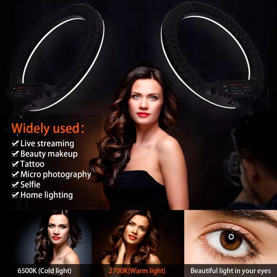 18 Inch Ring Light With 1.9m Tripod Stand