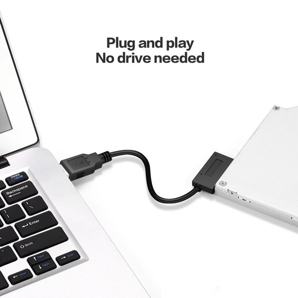 USB Adapter PC 6P+7P CD DVD Rom SATA To USB 2.0 Converter