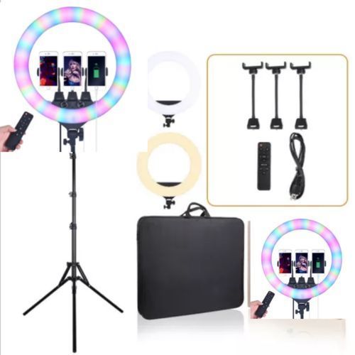 RGB 18 Inches Selfie Ring Light With Stand 45CM-15 Colours