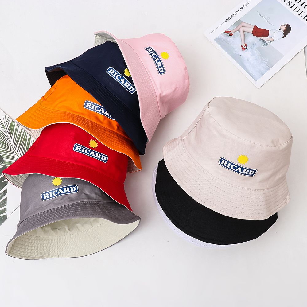 New Ricard Bucket Hats Women Man Classic Cotton Summer Fisherman Caps Teen