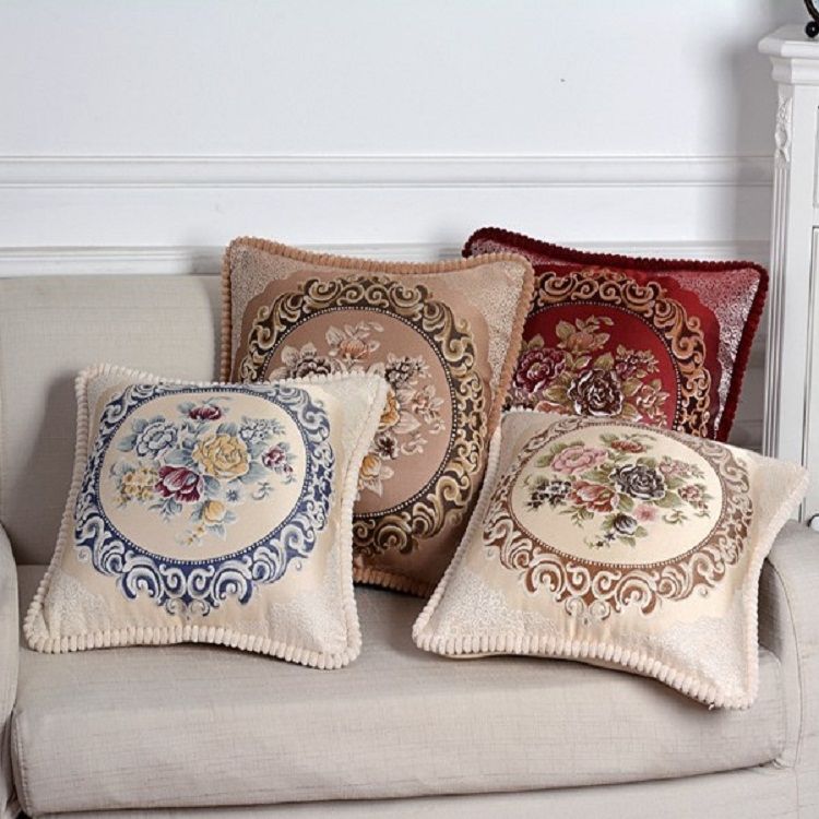 Embroidered Retro Home Sofa Cushion Pillow Cover