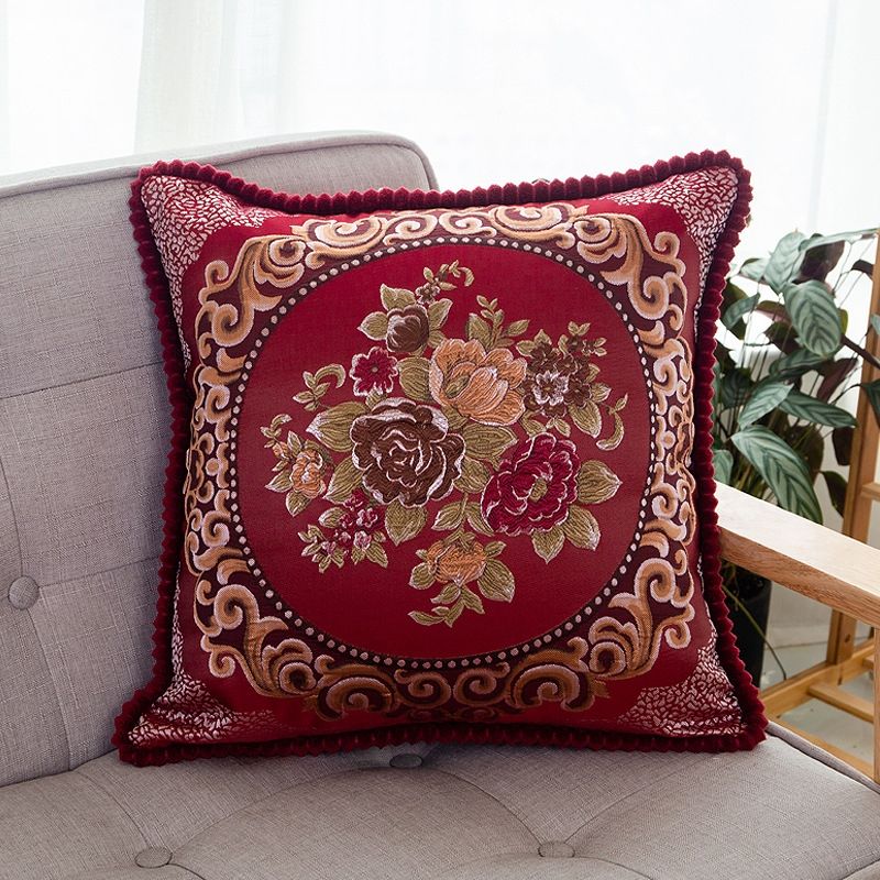 Embroidered Retro Home Sofa Cushion Pillow Cover