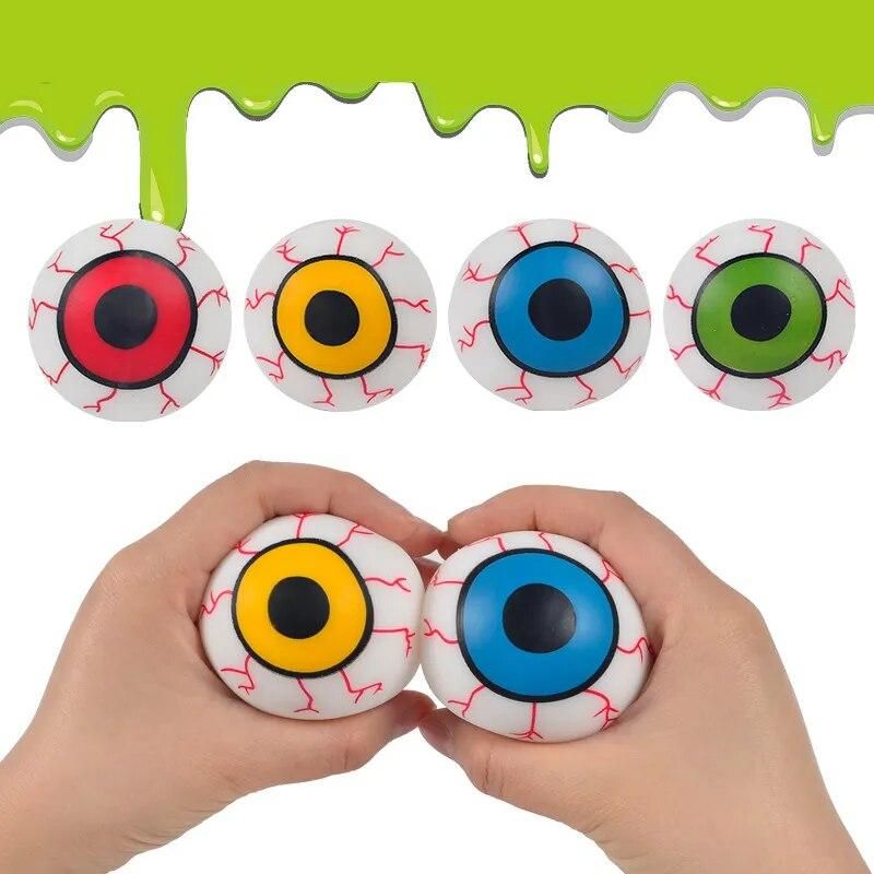 Halloween Venting Eyeball Decompression Ball Toys Kids Funny Decompress Toy Boy Creative Decompression Ball Pinching Gifts
