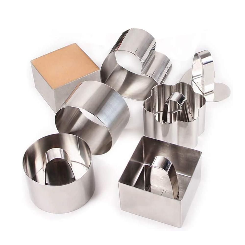 Circular Stainless Steel Porous Cake Molds with Pusher