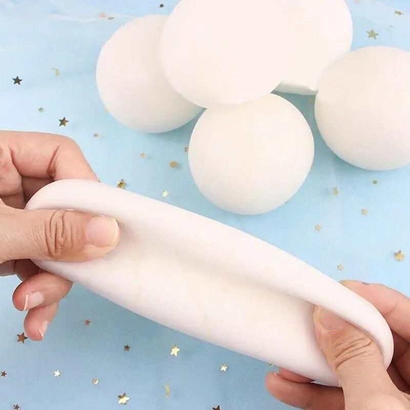 Mini Squeeze Toy Snow Ball Soft Snow Ball Appearance Kid's Finger Toy For Car Trip Airplane Living Room Classroom Bedroom School