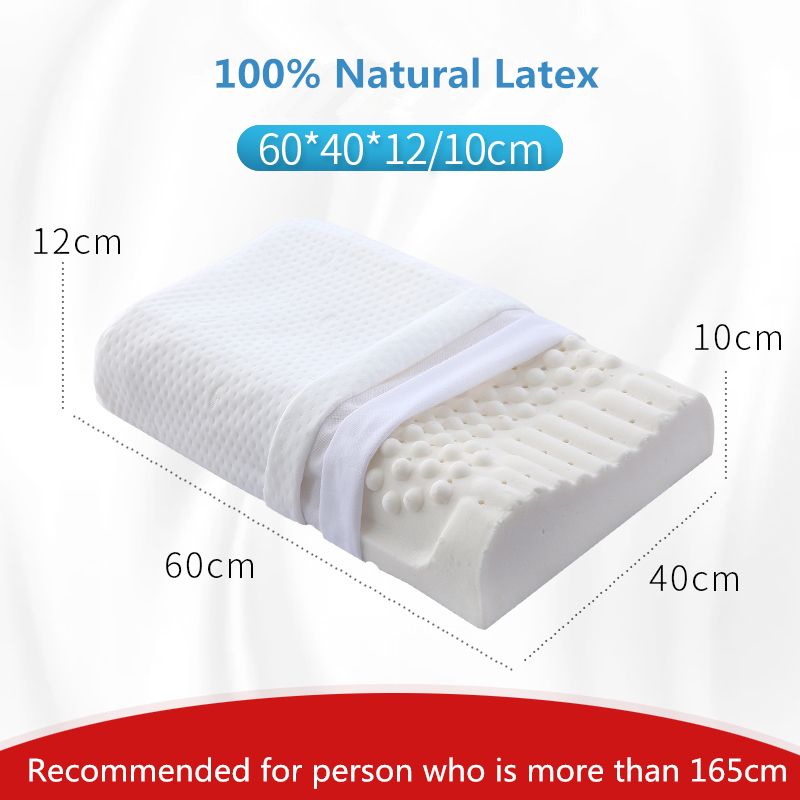 Thailand Natural Latex Orthopedic Massage Pillow-60x40x12-10 A