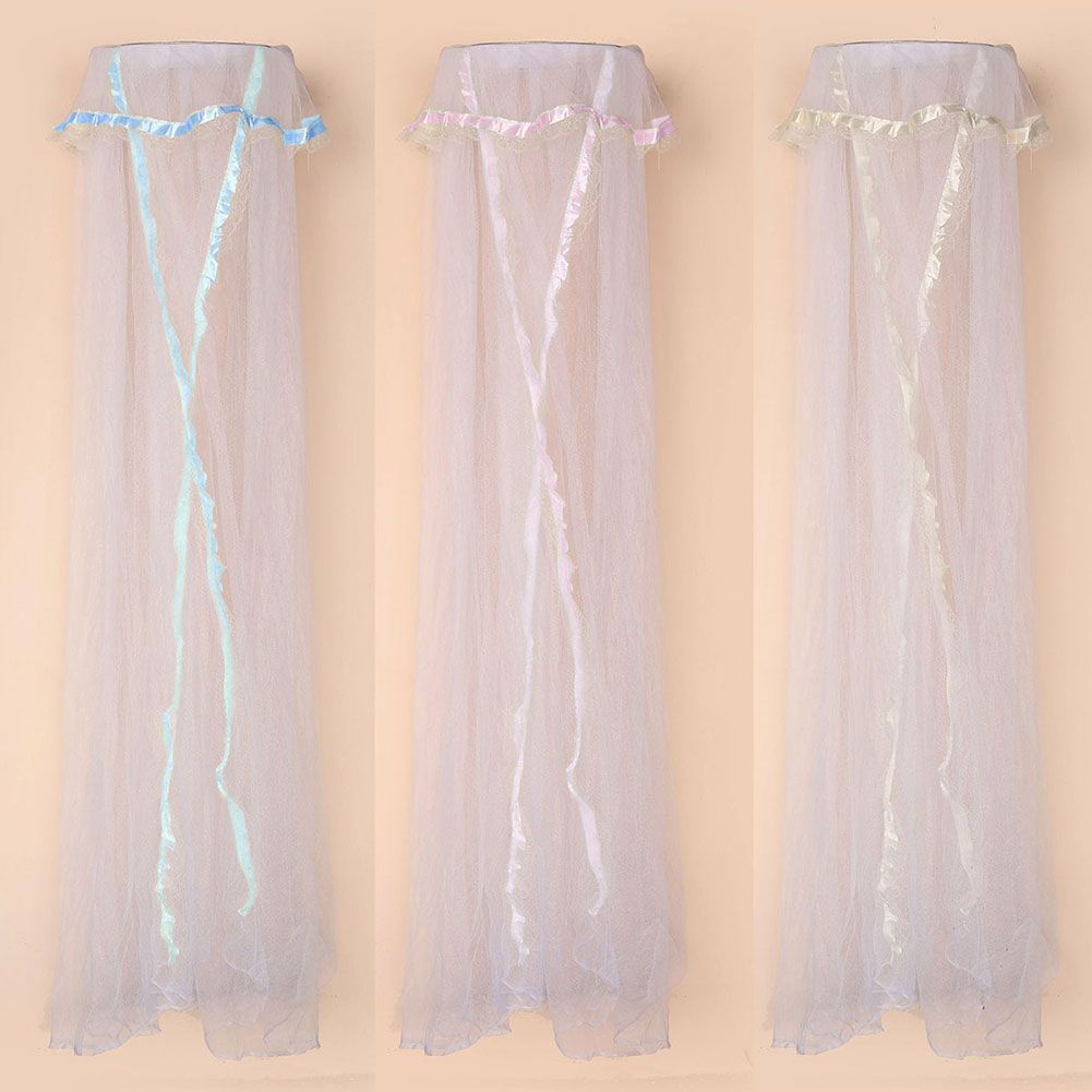 Dome Bed Curtain Baby Canopy Net Mosquito Tent Bed Crib-Blue