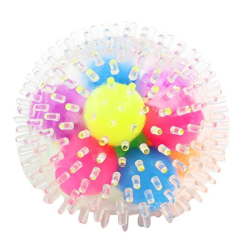Novelty Funny Creative Squeeze Coloured Beads Ball Stress Relieving Toy Ball In Ball Venting Ball TPR Soft Rubber Squeeze Toy