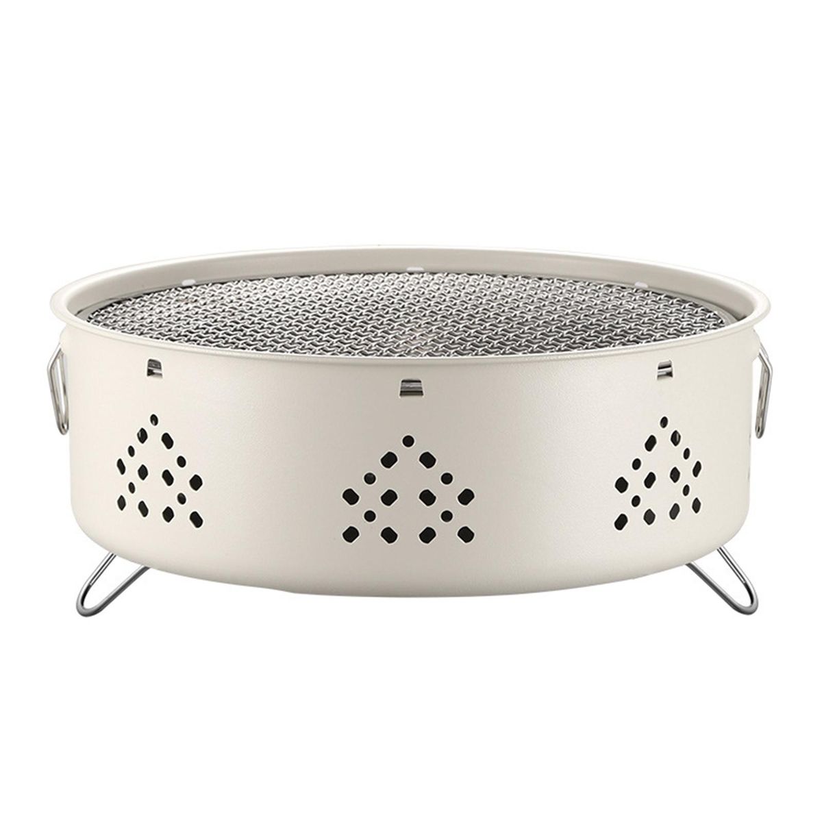 Stable Heating Area Grill Grillmaster Portable Stainless for Camping White