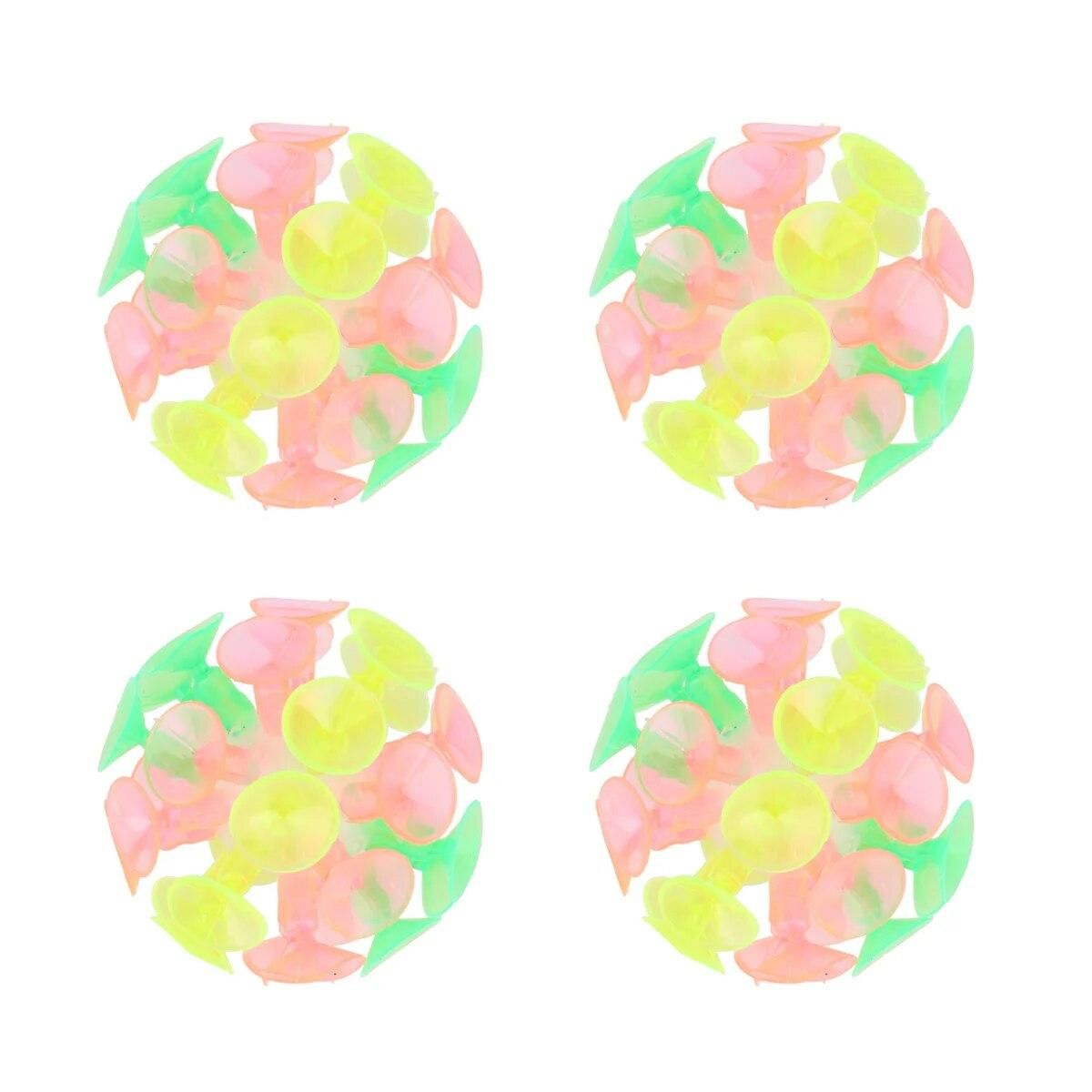 12PCS Children's Suction Ball Toy Parent-child Interaction Sucker Ball Kids Plaything Party Toy for Petanque game balls