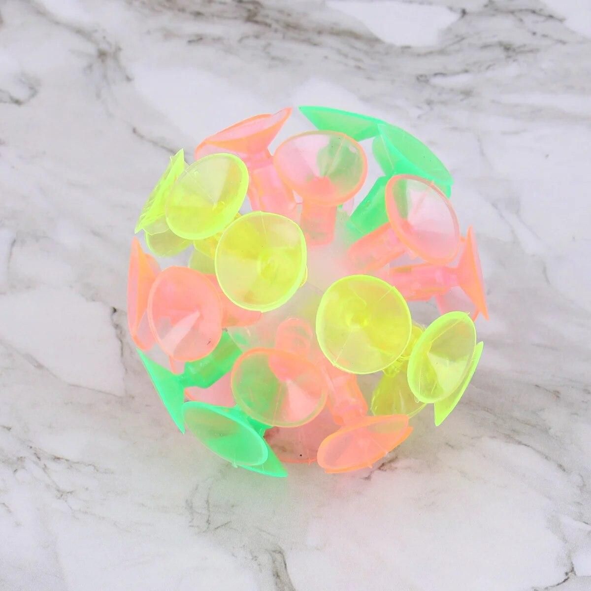 12PCS Children's Suction Ball Toy Parent-child Interaction Sucker Ball Kids Plaything Party Toy for Petanque game balls