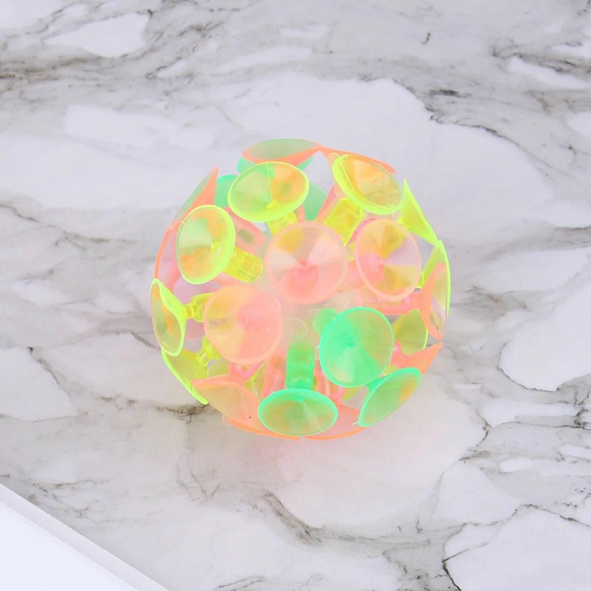 12PCS Children's Suction Ball Toy Parent-child Interaction Sucker Ball Kids Plaything Party Toy for Petanque game balls
