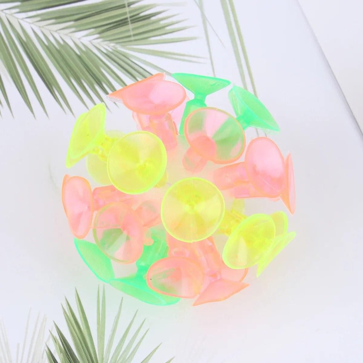 12PCS Children's Suction Ball Toy Parent-child Interaction Sucker Ball Kids Plaything Party Toy for Petanque game balls