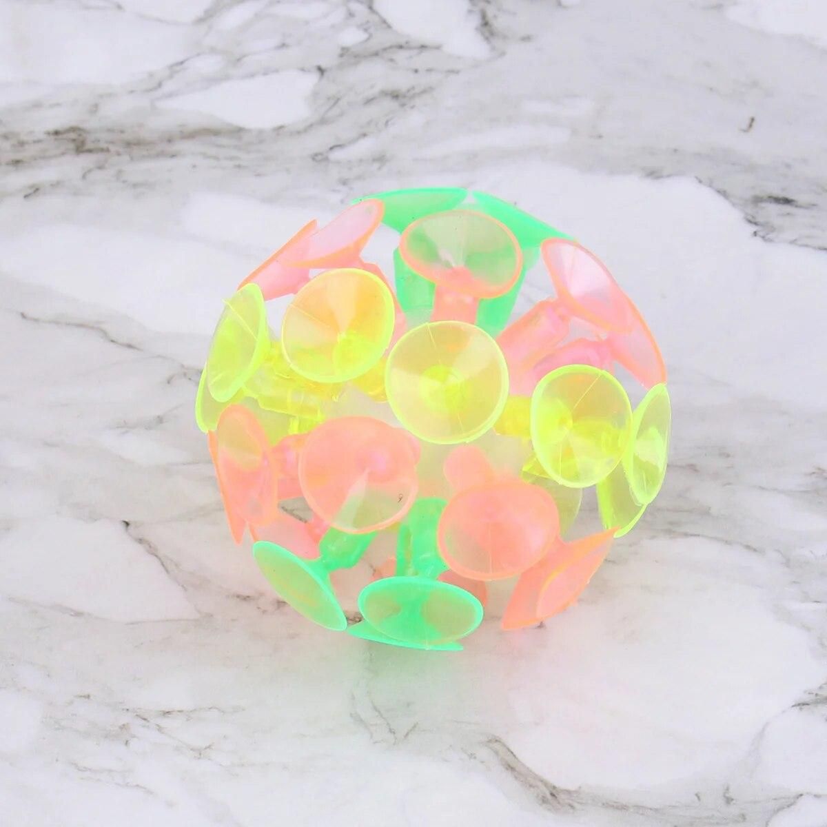 12PCS Children's Suction Ball Toy Parent-child Interaction Sucker Ball Kids Plaything Party Toy for Petanque game balls