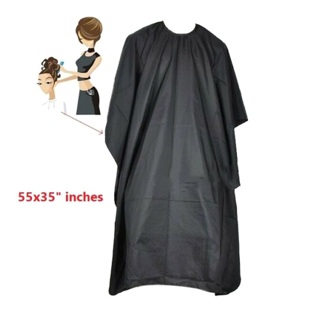 Hair Cutting Cape Salon Hairdressing Waterproof Black Gown