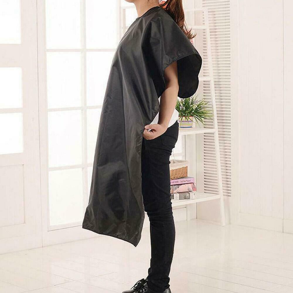 Hair Cutting Cape Salon Hairdressing Waterproof Black Gown
