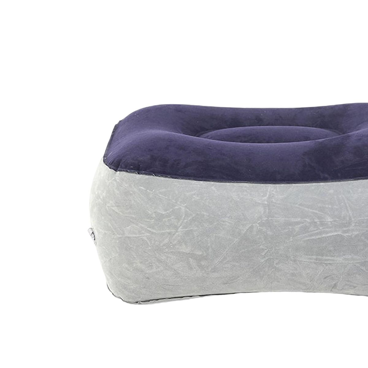 Inflatable Foot Rest Pillow With Inflator Flocked Feet For Gray Blue