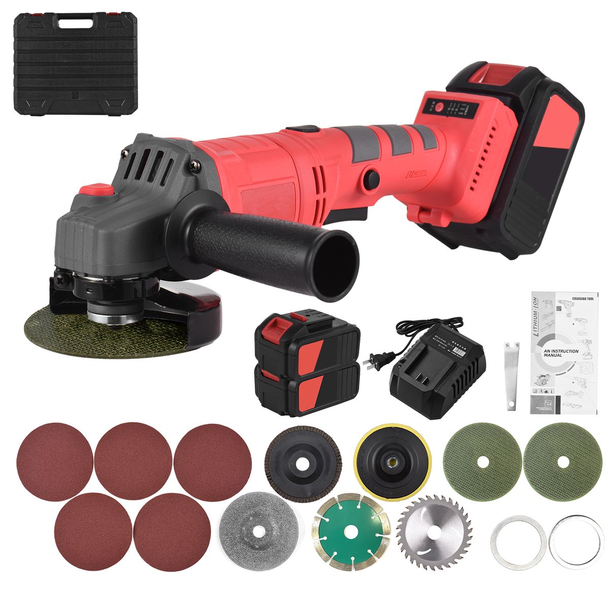 Battery-operated Electric Angle Grinder Tool Kit Portable