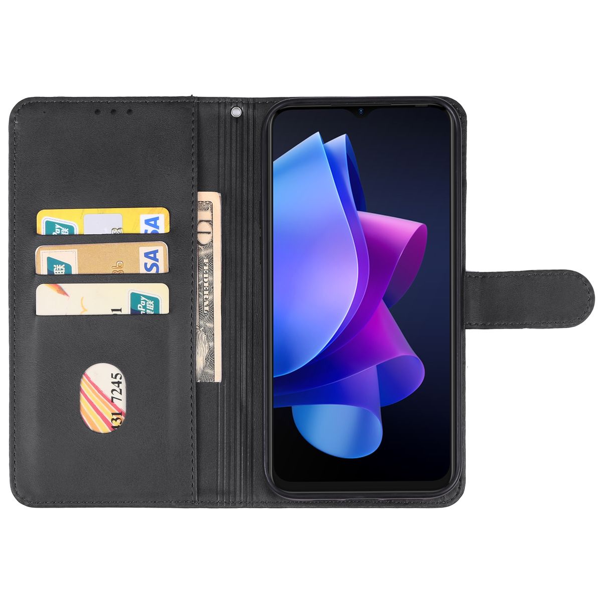For Tecno Spark 10 / 10C Leather Phone Case(Black)