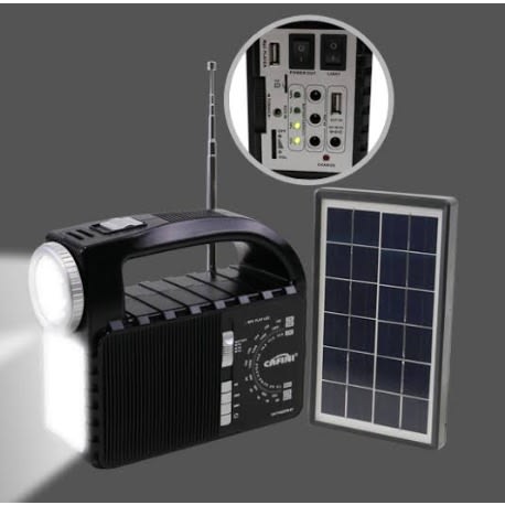 Solar Energy Kit - Bluetooth Portable Speaker With 3 Bulbs