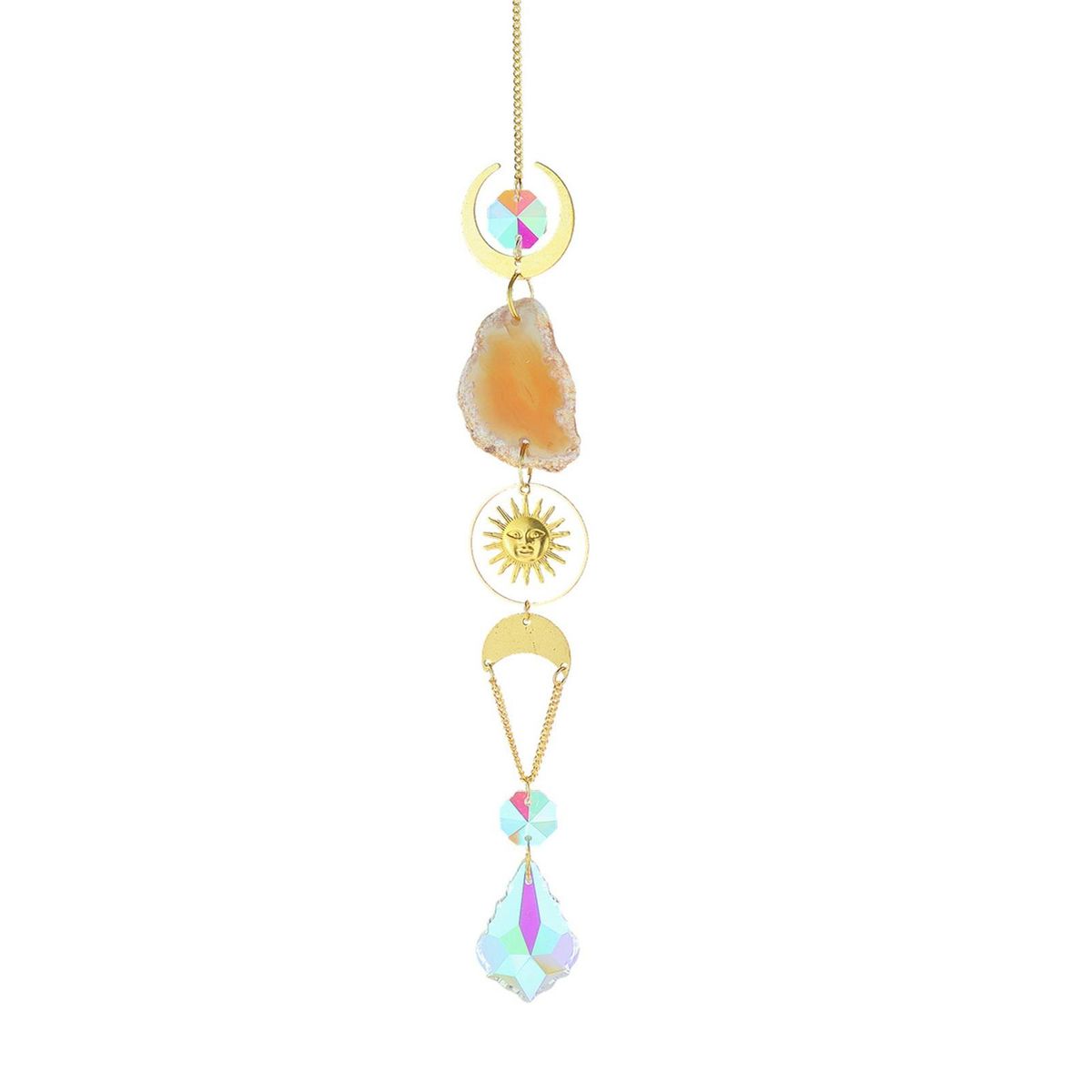 Prism Suncatcher Hanging Light Catcher Rainbow Maker Window Patio Ornament Light Yellow