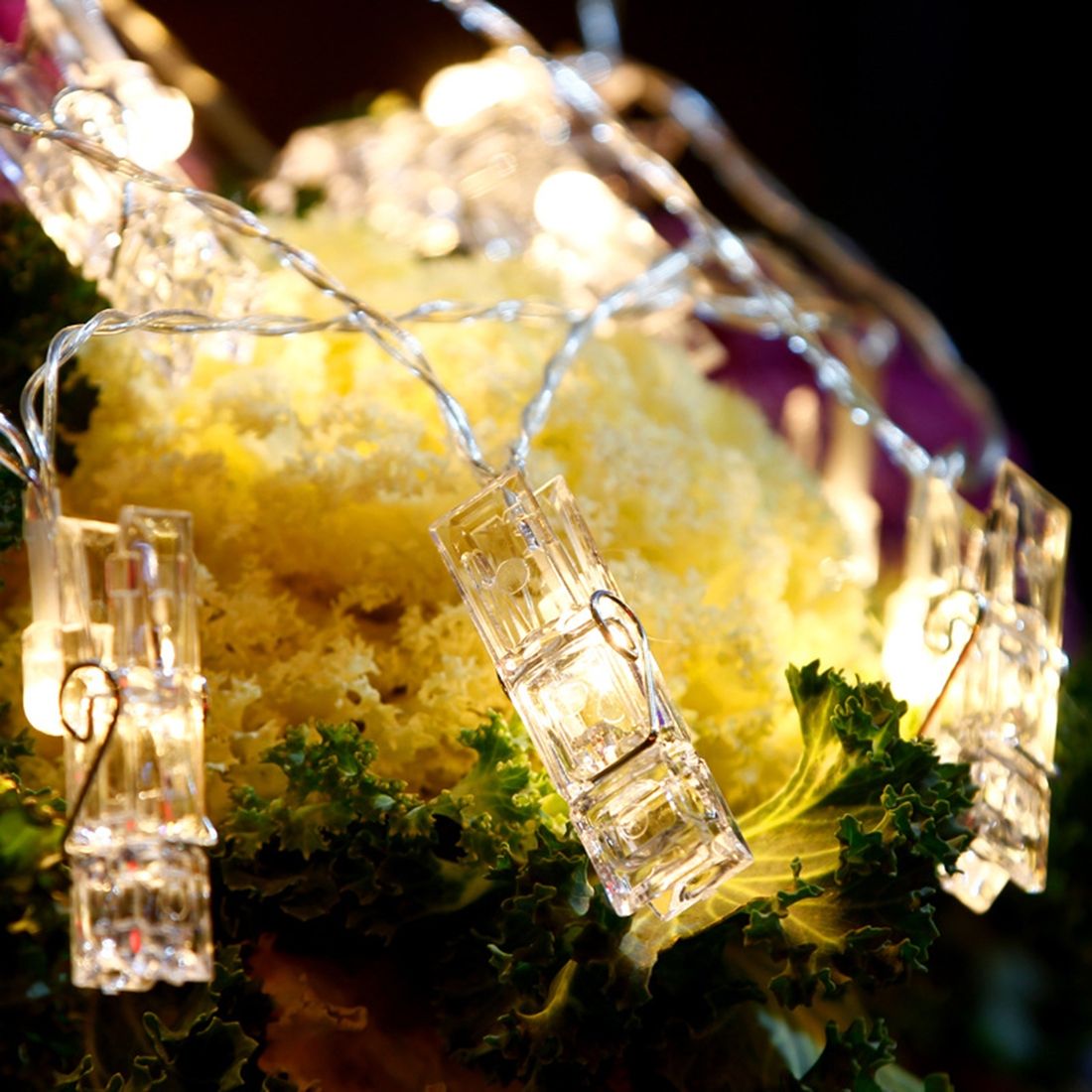 1.5m Photo Clip LED Fairy String Light, 10 LEDs 2 X AA Batteries Box Chains Lamp Decorative Light For Home Hanging Pictures, DIY Party, Wedding, Christmas Decoration