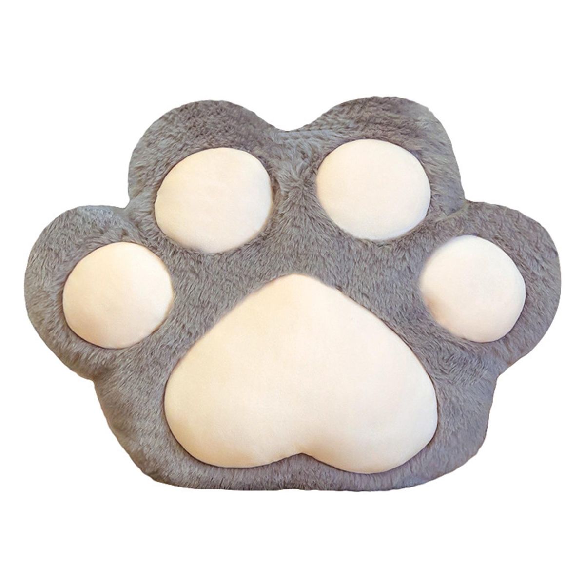 Plush Pillow Cats Paw Shape Take An Afternoon Nap Throw Pillow Grey