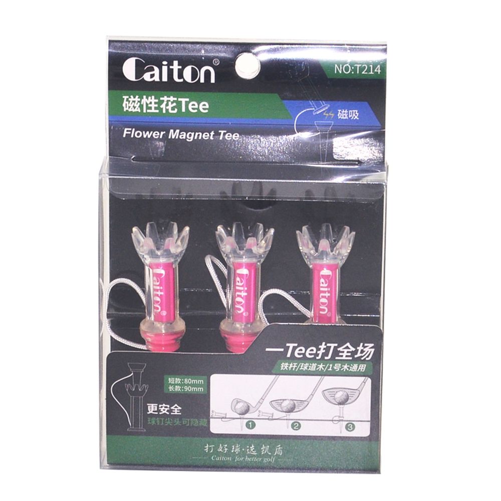 3PcSet Golf Training Ball Tee With Package Golf Flower