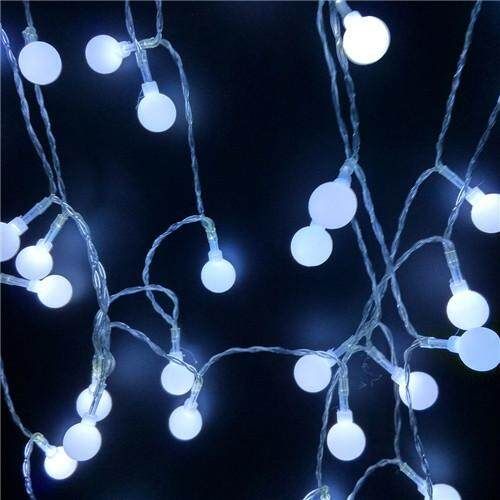 50 LED Solar Lamps LED String Fairy Lights Garland Christmas Solar Lights For Wedding Garden Party Decoration Outdoor 3XAA Powered Led Globe String Light Led Outdoor Party Decoration Positive White