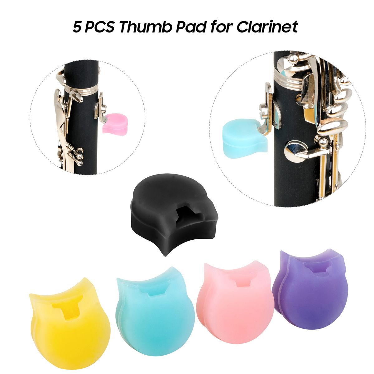 5 PCS Clarinet Thumb Pad Oboe Thumb Rest Cushion Silicone