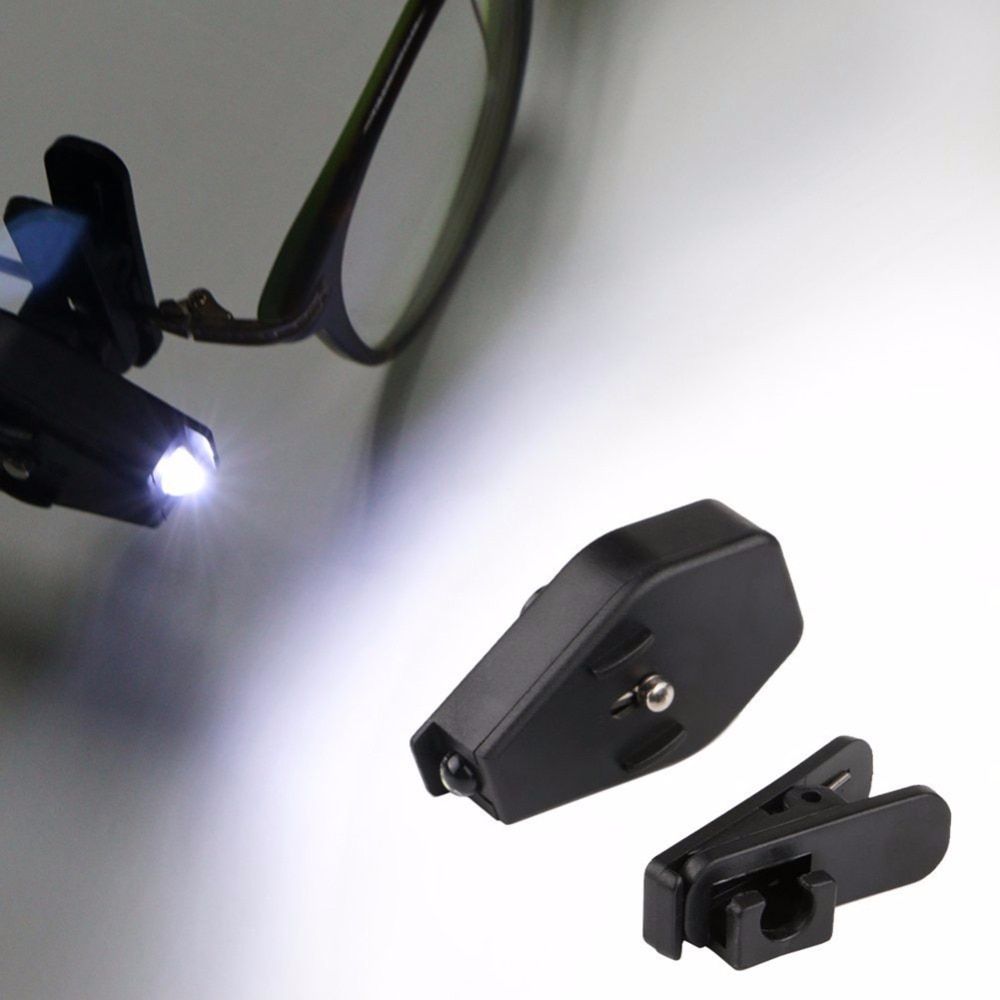 2PCS/Set Flexible 360 Degree Rotation Clip On Eyeglass Hat Cap Headlamp Headlight Book Reading Lights Night Light BIL