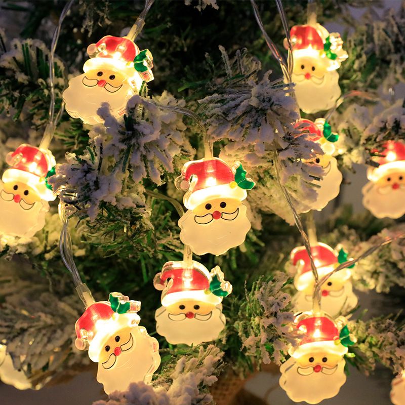 Christmas Tree Decorative Light String Santa Claus With Beard